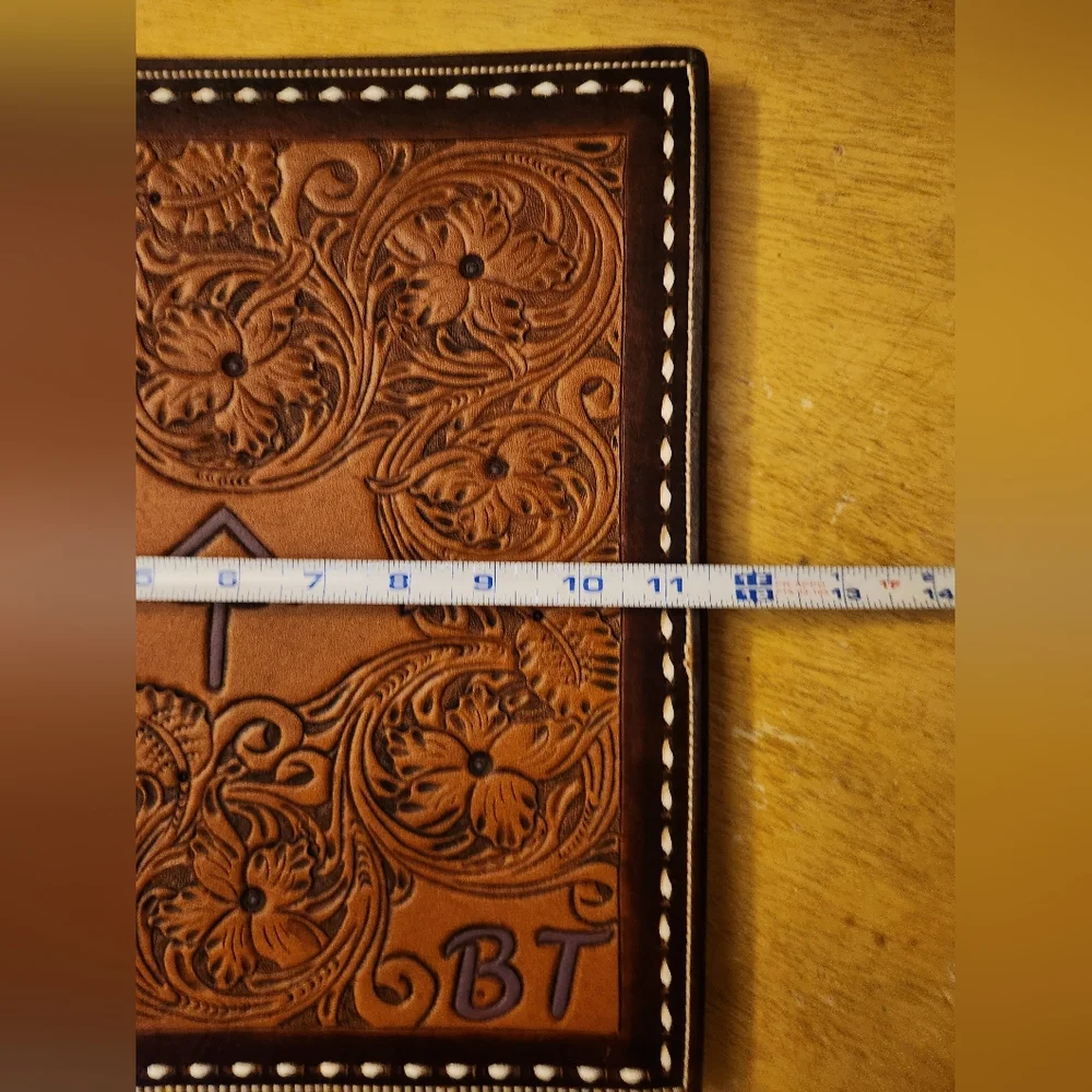 Floral Leather Binder